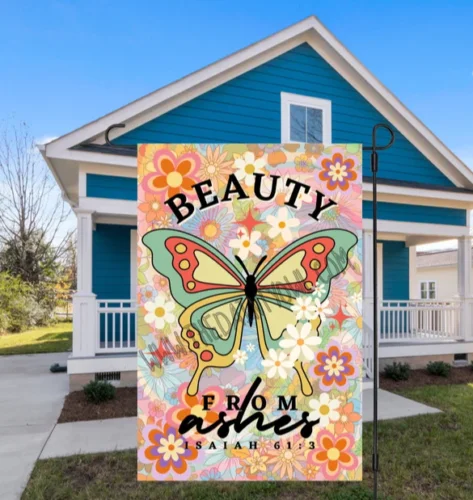 12x18 Garden Flag Sublimation Retro Butterfly Christian Garden Flag hot ,so cute KKL AAL HHM WZZ yyi