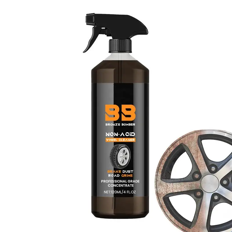 Rim Cleaner Brake Dust Cleaner 120ML Brake Dust Remover Automobile Wheel Cleaner Safe on Alloy Chrome And Painted Wheels