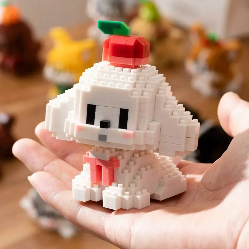 Assembly Dog Series Puzzle Building Block Toys Animal Bricks Pet Cat Fun Gifts Girls Christmas Present Pet Shop Shake Head Model