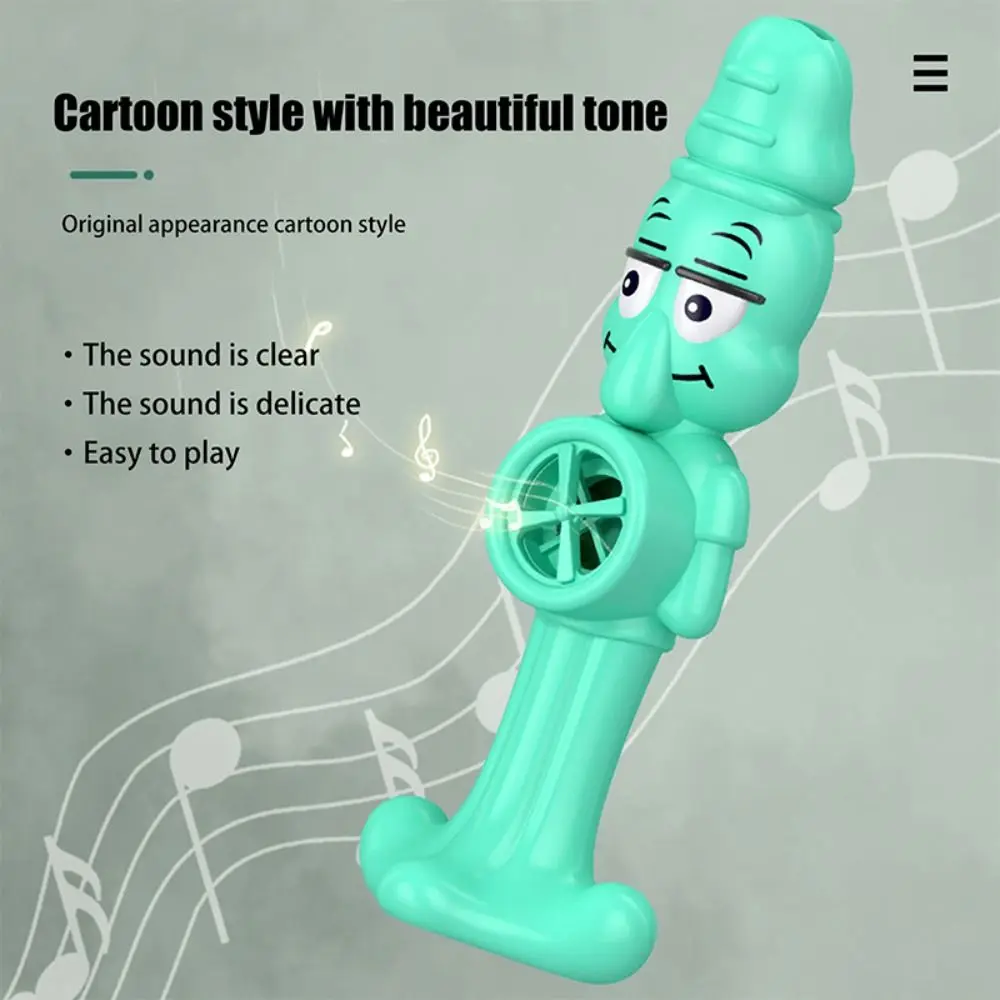 Octopus Shape Kazoo Flute With Lanyard Reusable Musical Whistle Toy Portable Plastic Musical Instruments for Musical Lovers