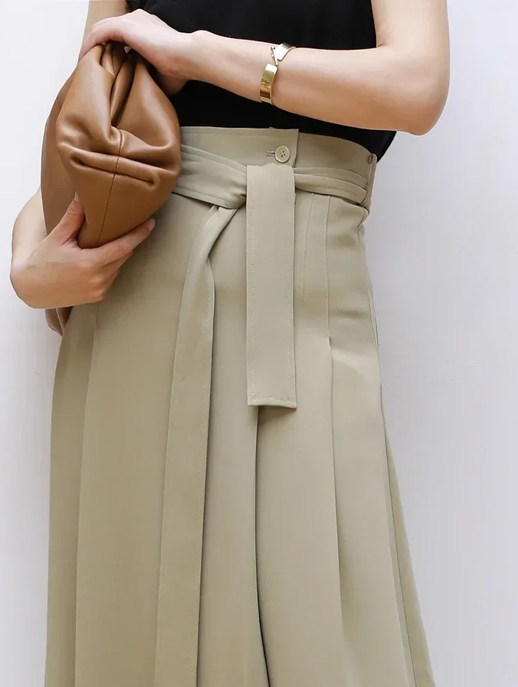 2023 spring and summer new design sense full commuter vest simple skirt mid-length skirt temperament skirt suit