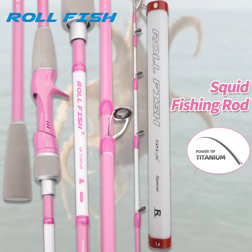 

ROLLFISH 1,75 м Титановый наконечник Углеродное волокно Осьминог Кальмар Каратель Удочка Быстрое действие Морская лодка Медленный свет Удочка для отсадки