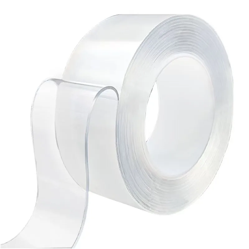 Nano Tape Double Sided Transparent Waterproof Reusable Heat Resistant Wall Stickers for Home Improvement 1Roll