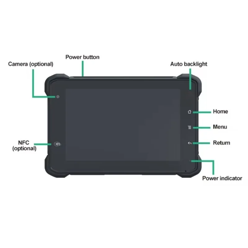 7 Inch 1000 Nits Highlight IP67 Android 13 Tablet with 8+128G Memory and RS232/RJ45/CANBus for Fleet Management