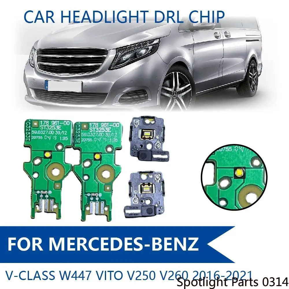 

For Mercedes-Benz V-Class W447 Vito V250 V260 2016-2021 Headlight DRL Chip Light Source Chip Angel Eye Board Car Accessories