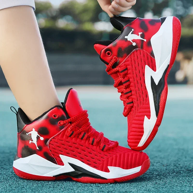 New Kids Basketball Shoes Breathable Comforthable Children Sport Shoes Outdoor Boys Basketball Sneakers Girls Gym Shoes