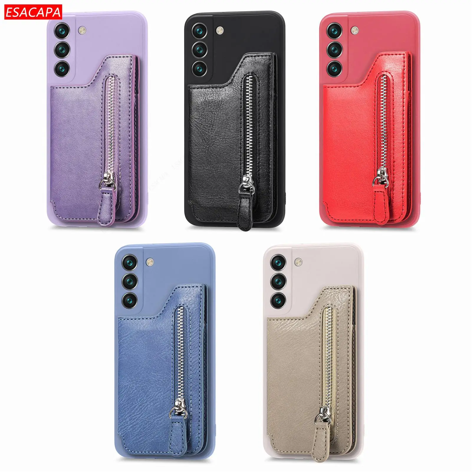 For OPPO Realme 11 Pro Plus Zipper Cards Wallet Holder Leather Case For Realme 11 Pro+ 10T 9i 8 7 Soft Silicone Shockproof Cover