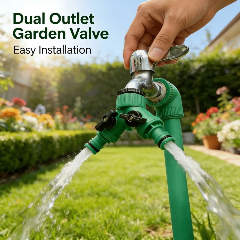 1/2 '' to 3/4 '' Y-shaped Water Diversion Joint Hose Splitter Car Wash Hose Diversion Accessory Garden Faucet 1/2 Joint