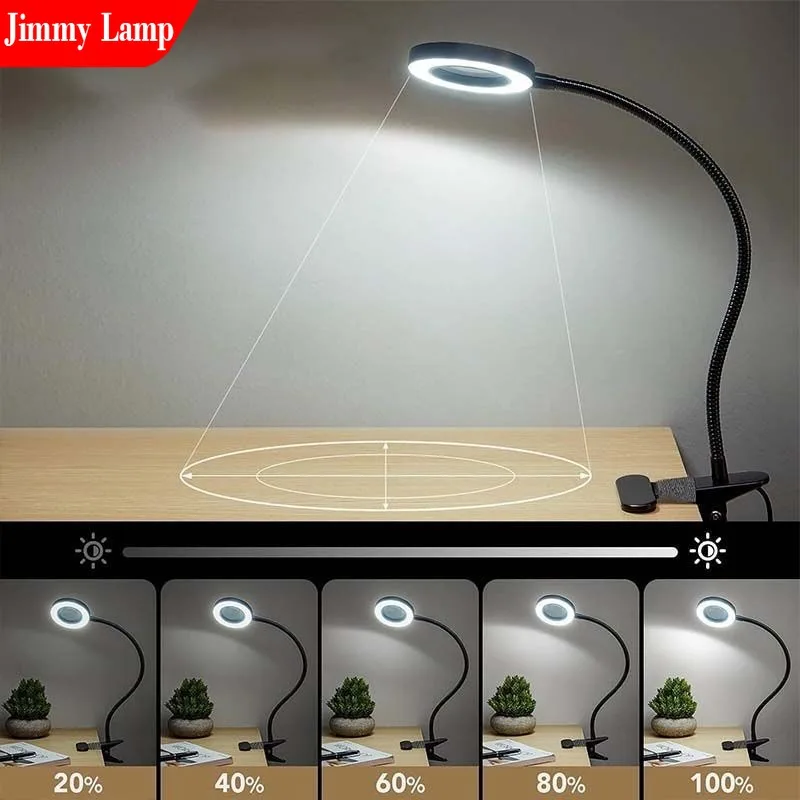 

360 ° Adjustment Fixture Lamp LED Magnifying Glass Lamp USB Beauty Fill Light Portable Hose Table Repair Nail Beauty Work Light