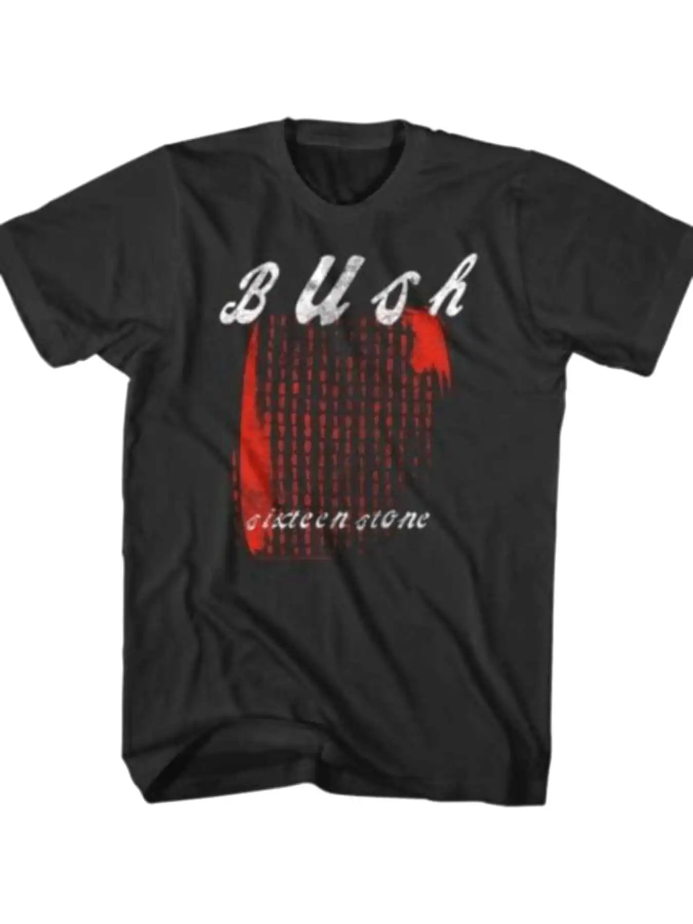 

Bush Band Sixteen Stone T-Shirt - Black Red/White Logo, Short Sleeve Summer Tee