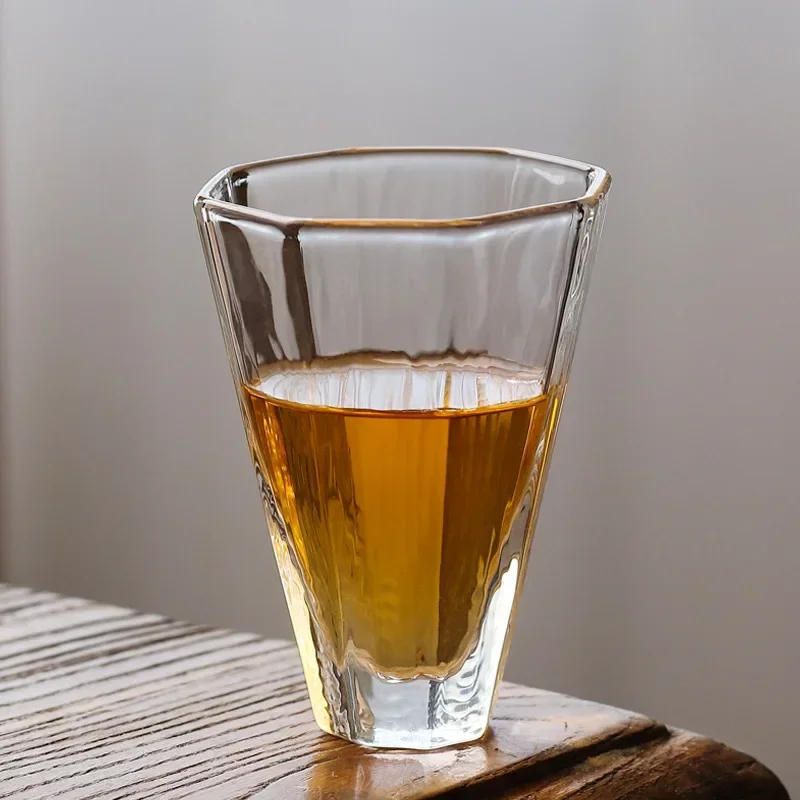 1 Piece 60ml 80ml Heat Resistant Kong Fu Master Tea Cup Small Capacity Vertical Texture Thick Sake Soju Tasting Glass Drinkware 5