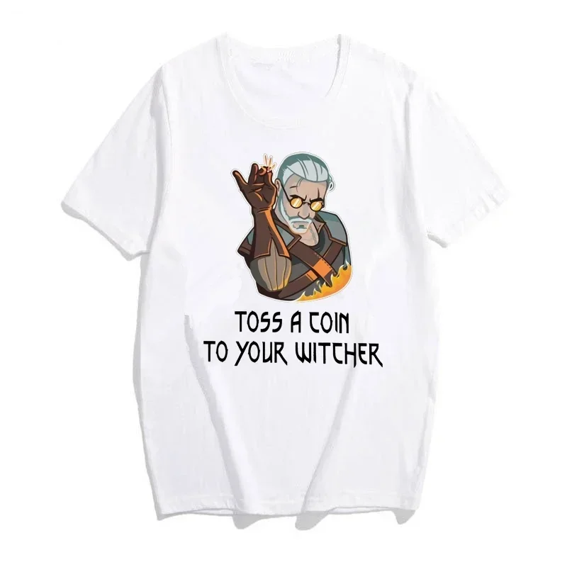 2024 Toss A Coin To Your Witcher Shirt Funny Graphic Tee Cool T-shirt women clothesSummer Casual Cotton Tops harajuku  y2k top