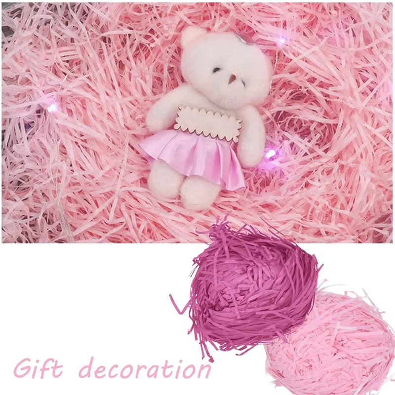 50g Multicolored Raffia Paper Shreds Strands Shredded Crinkle Confetti Paper Basket Grass Gift Packing Wrapping Raffia Filler