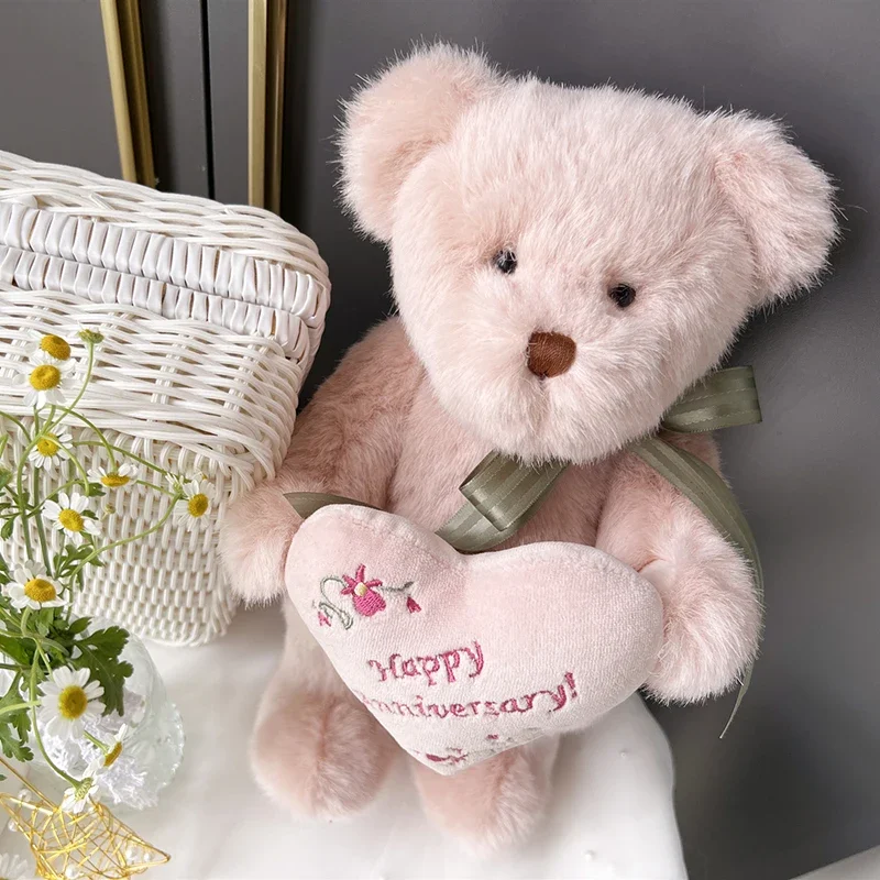 Pluche teddybeer pluche knuffels met Memorial Day of Love pluche gezamenlijke teddybeer pop kinderspeelgoed meisje geschenken schattig huisdecor