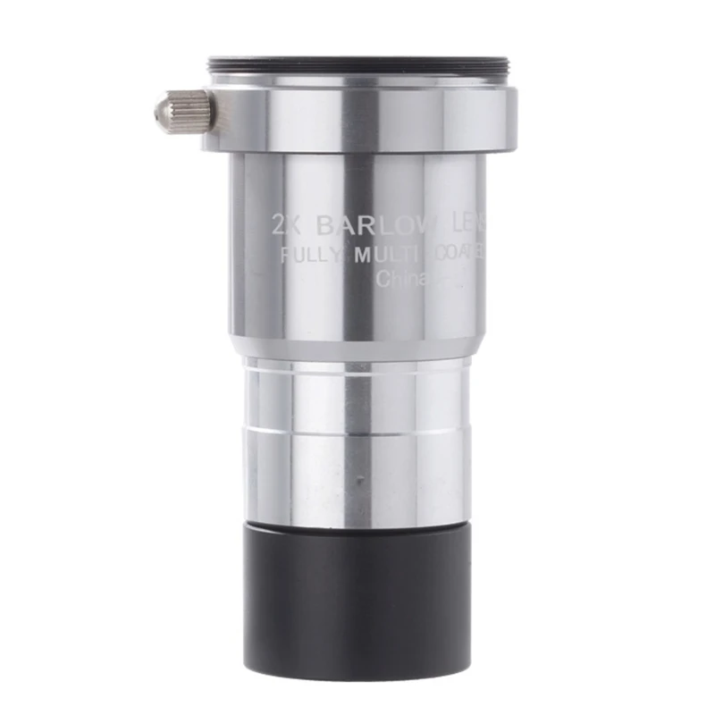 صغيرة ومحمولة 2x Barlow Lens التصميمات البصرية العدسة ترقيات العدسة للملاحظات الفلكية الواضحة x7jc