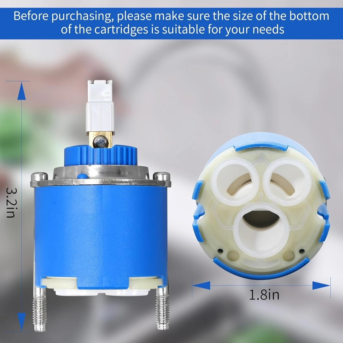 

46048000 Single-Lever Mixer Valve Ceramic Cartridge Compatible with Grohe 46 mm Kitchen Tap for Gro,he 460480000 Parts