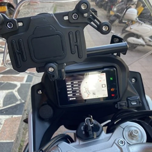 Imagen 2 del producto Soporte de placa de navegación para motocicleta, soporte para manillar de teléfono inteligente, GPS, para COLOVE 500X 525X 500X525 400X400X, accesorios