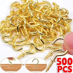 Mini Screw-in Hook Extend Ceiling Self-Tapping Screw Hooks Iron Hanger for Outdoor String Lights Hanging Plant Mug Cup Decor