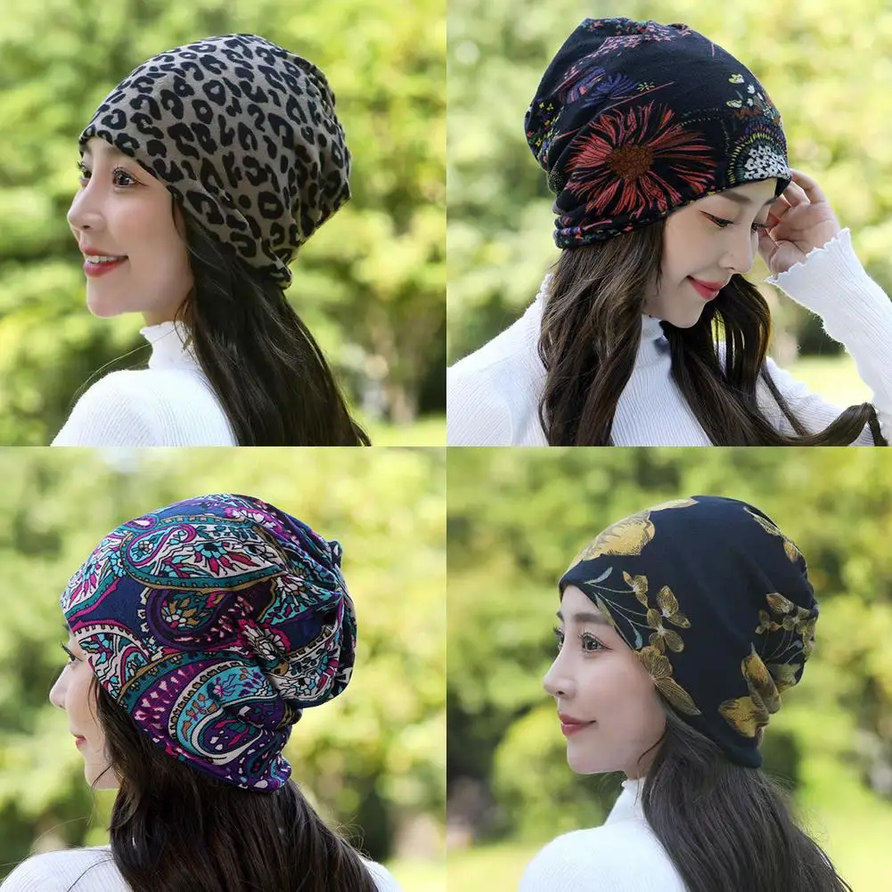 Winter Women Hat Warm Beanie Hats Cap Turban Tube Bandana Scarf Outdoor Wear Kerchief Neck Warmer Band Collar F9y5