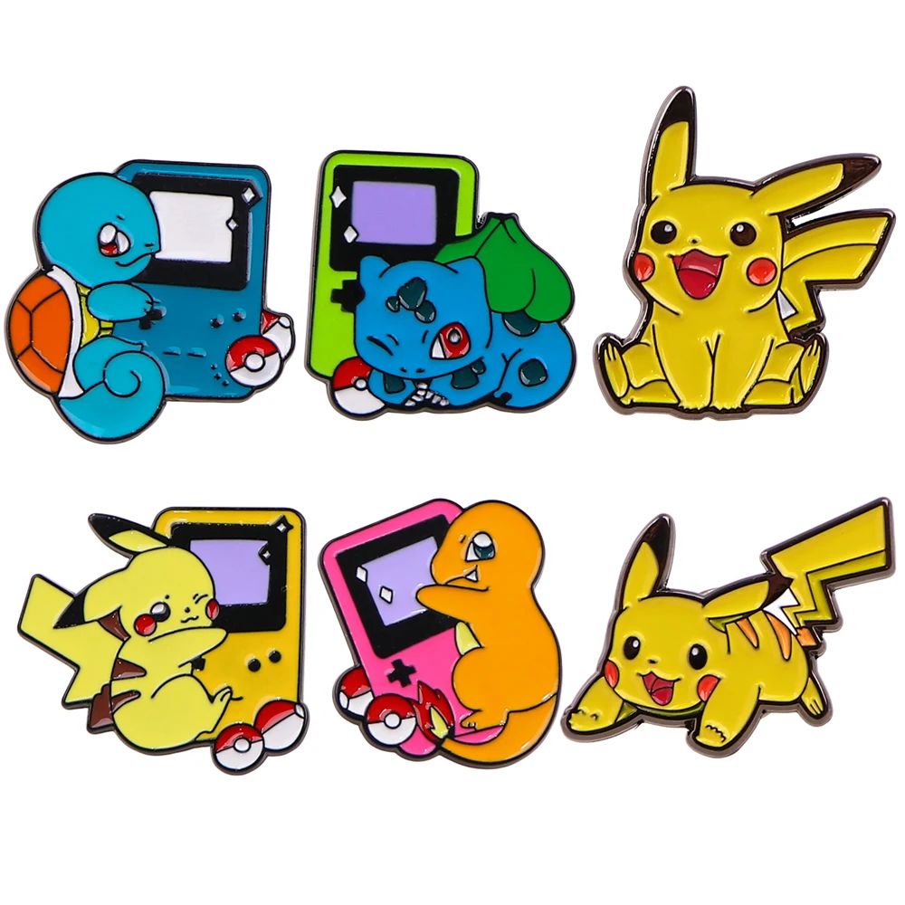 Anime Game Monsters Lapel Pins for Backpack Soft Enamel Pins Men Women Brooch for Clothes Badges Decorations for Fans