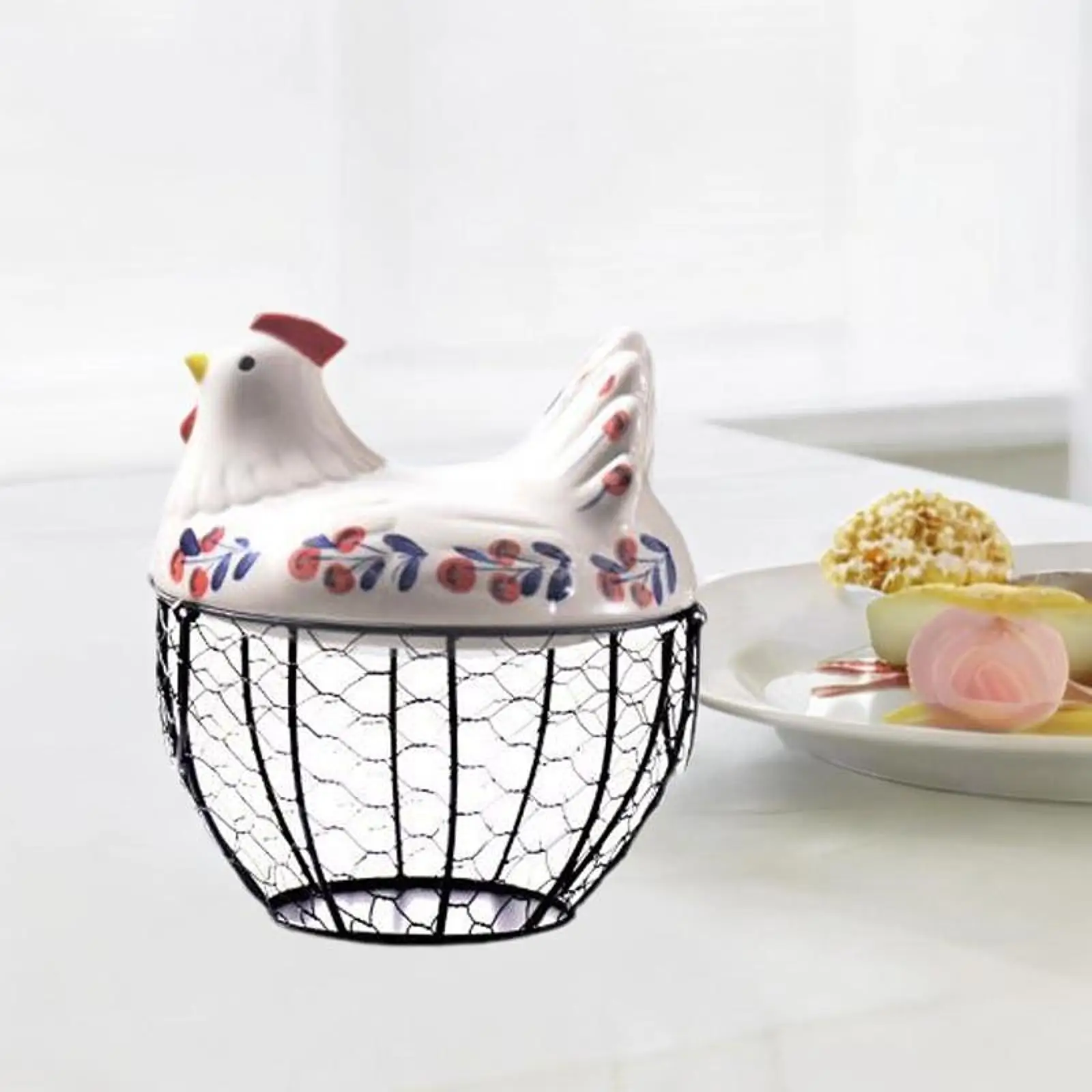 

Chicken Egg Basket Large Capacity Egg Holder for Farm Countertop Farmhouse