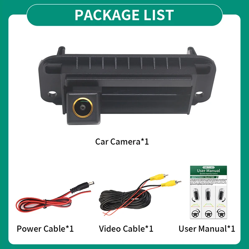 AHD مسار ديناميكي للرؤية الليلية سيارة الرؤية الخلفية عكس الكاميرا لمرسيدس بنز C الفئة C180 C200 C260 MB W204 1624 W212 #6