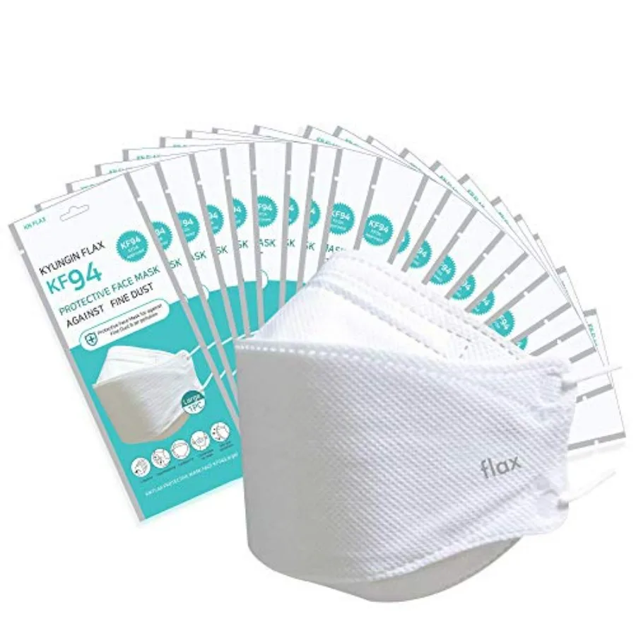 

KF94 Masks For Adults - Face Protective Mask White [Made in Korea] [20 Individually Packaged] Premium KF-94 Certified Face Safe