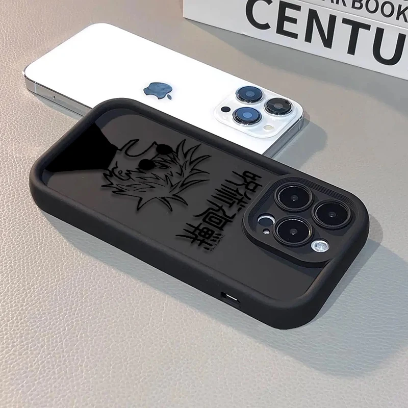 IPhone 15 için Jujutsu Kaisen Anime 14 13 12 11 Pro Max XS Max X XR 7 8 artı 6S sıvı göz merdiven telefon kılıfı