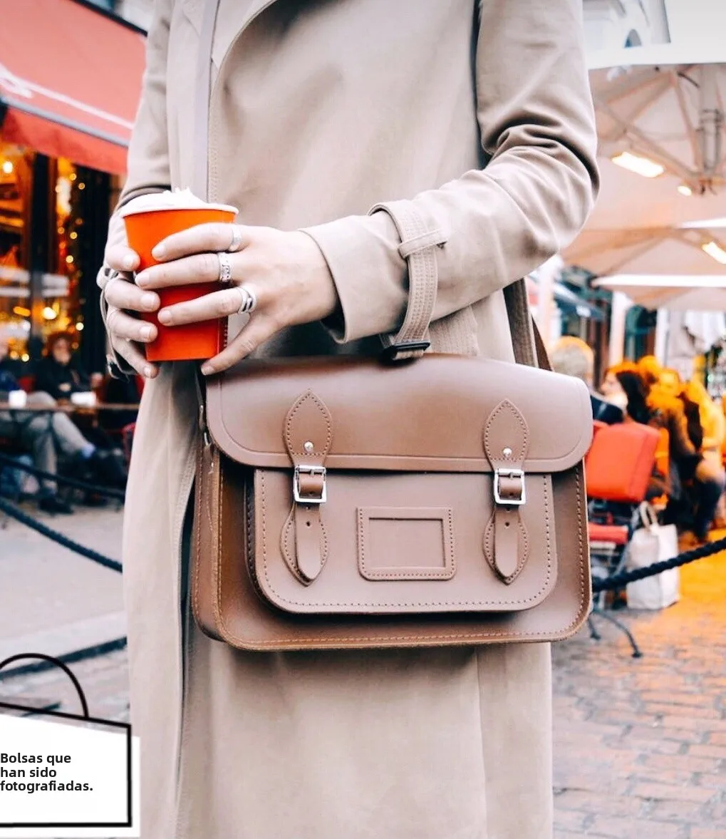 

Zatchels Classic Cambrie oulder Bag .5 3 Inch Magnetic Bule Crossbody Bag Leather Handbag for Men And Women