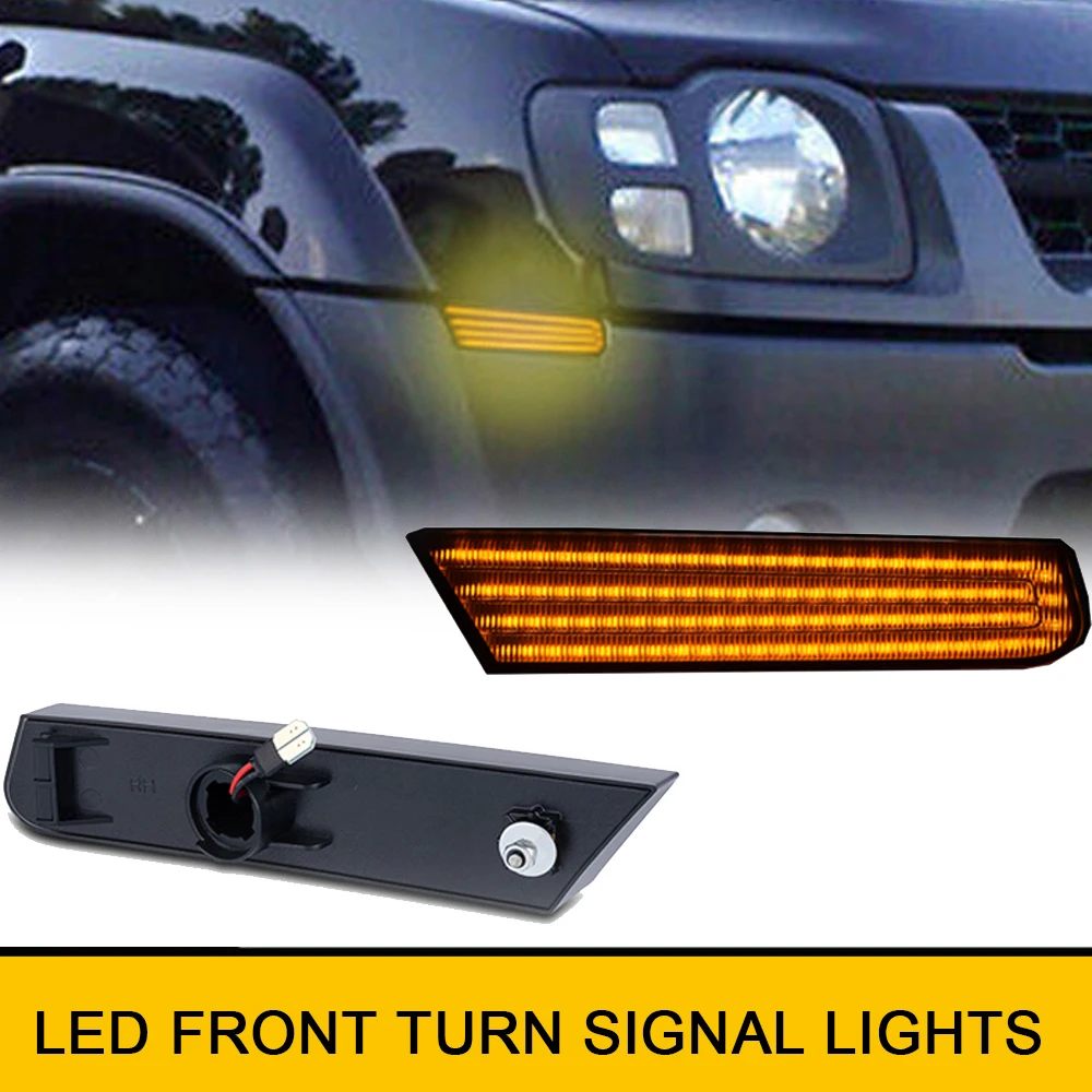 

2Pcs For Nissan Xterra 2002-2004 Amber LED Side Marker Turn Signal Light Canbus Indicator OEM# NI2551140