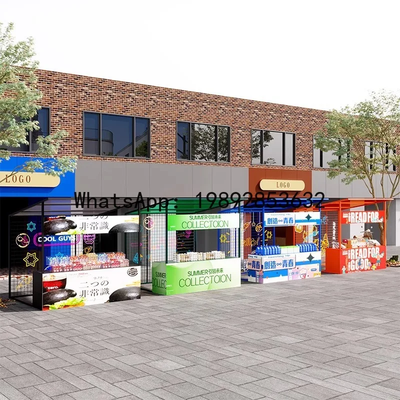 LYY Outdoor Golden Street Stall Rack Internet Celebrity Night Market Activity Stall Table Mall Square City Activity Exhibition