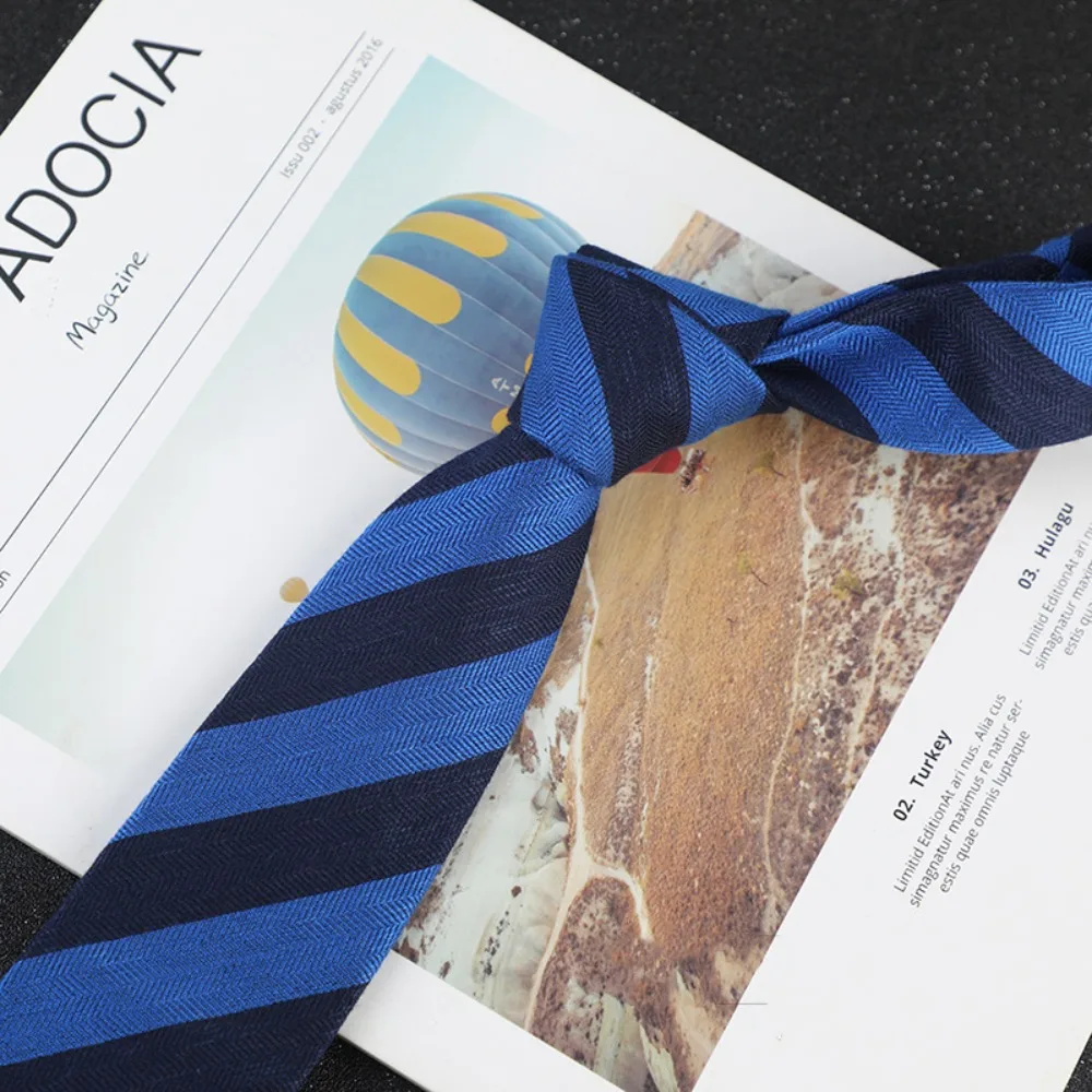 

British Gentleman Men's Business Printed Neck Tie Soft Dot Jacquard Floral Tie Polyester Adjustable Striped Knitted Tie