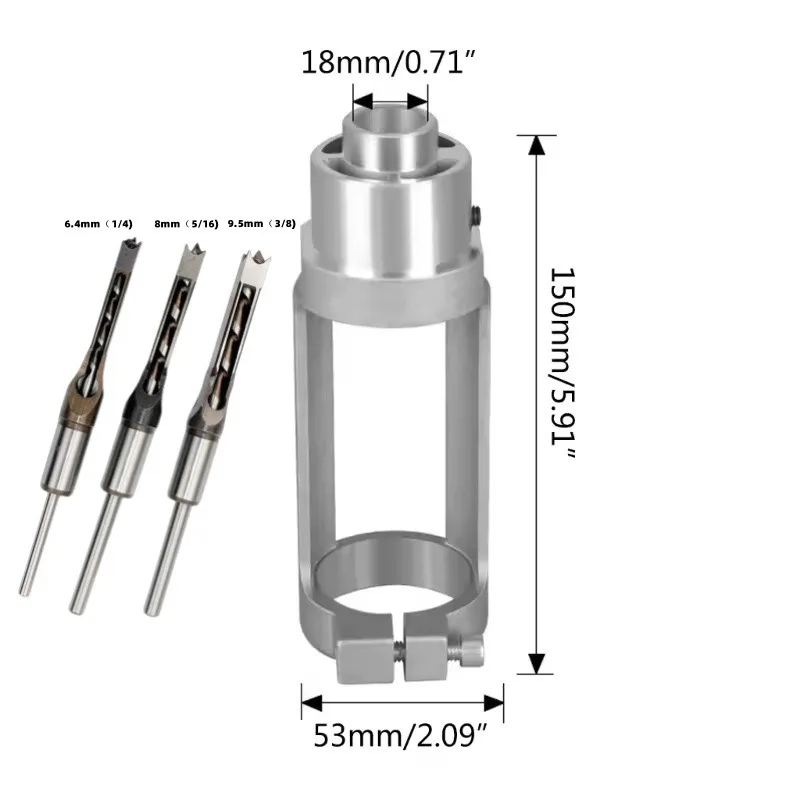For Woodworking Hole Holder Drill Bit Fixing Tool Square Fixing Bracket Tenoning Machine Mortise Square Hole Drill