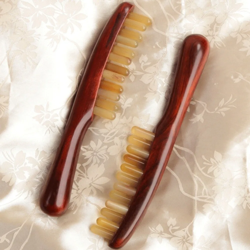 

Natural Material Sandalwood Massager Comb Skin Scraping Long Hair Meridian Comb Scalp Relaxing Traditional Guasha Scalp Tool