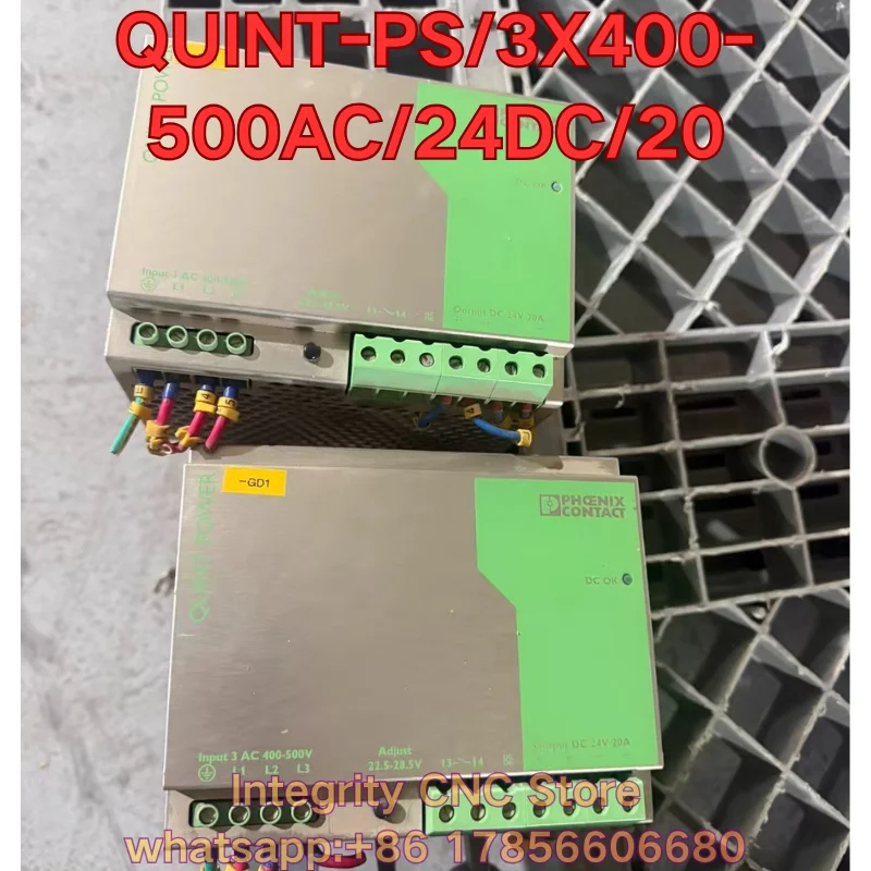 Second-hand QUINT-PS/3X400-500AC/24DC/20 PLC module function test is normal 2938727