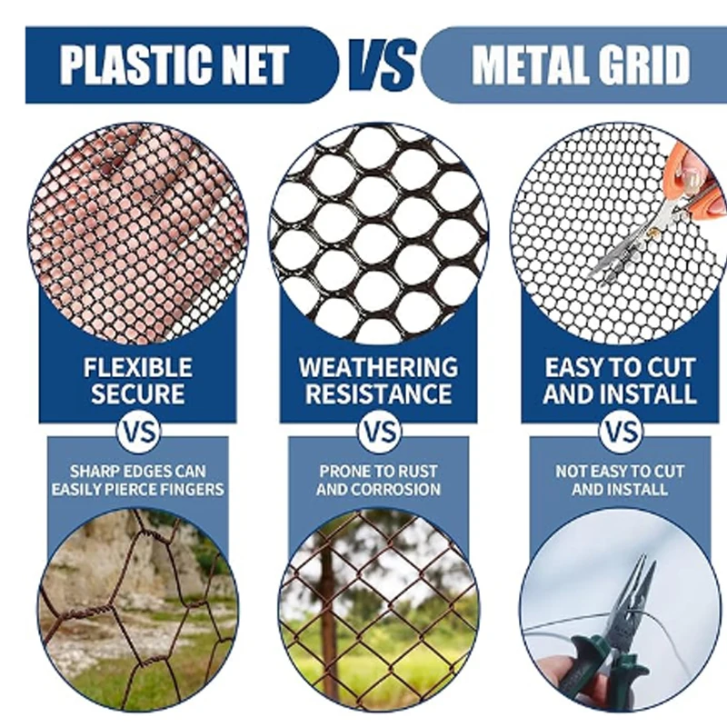 0.8 Mesh 50x500cm Fence Net Balcony Net Horticultural Protection Net, PE Fence, Garden Poultry Multifunctional Fence Green Black