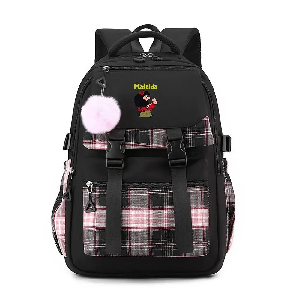 

Print Backpack with Cartoon Character, School Bag for Girls, Travel Rucksack with Adjustable Straps