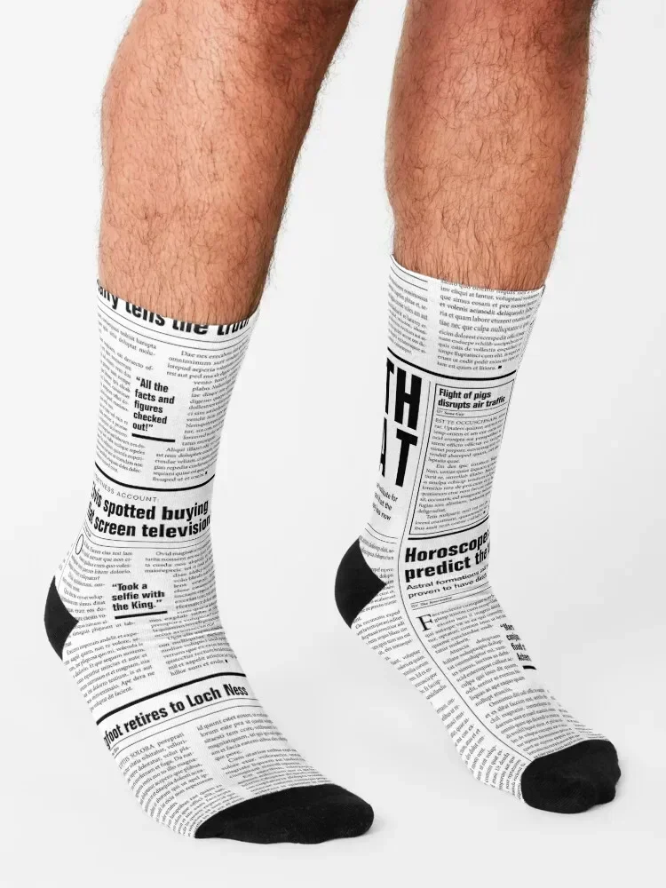 The Fake News Vol. 1, No. 1 Socks funny gift Rugby hockey Running Male Socks Women's