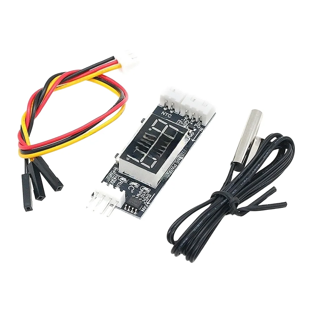 12V For pwm Fan Velocity Regulator with Integrated Temperature Display 3A Output 4 Wire Designed for 8-16V DC Fans
