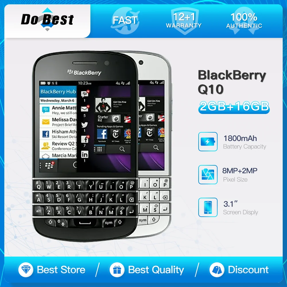 Blackberry Q10 4G Mobile Phone 3.1