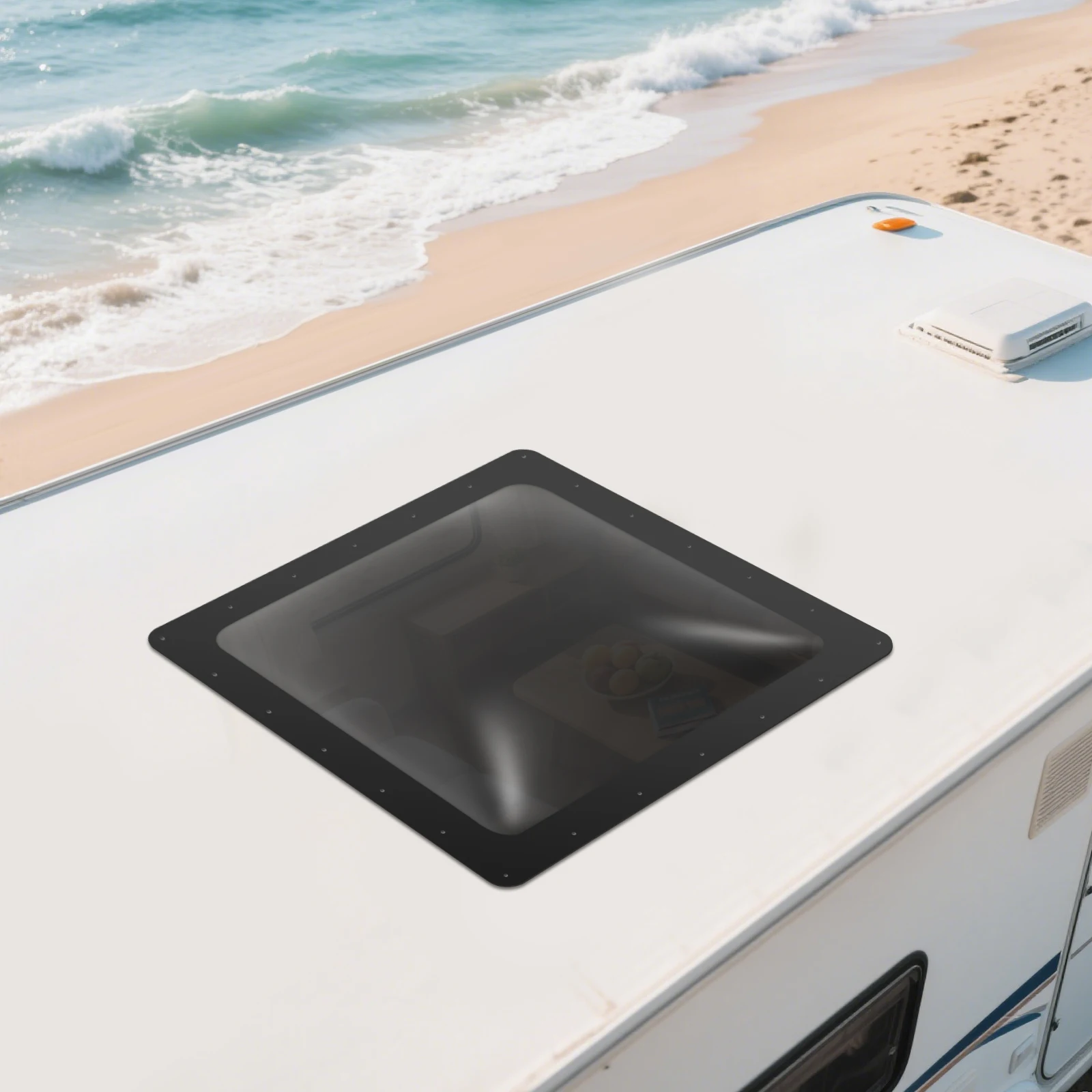 Lucernario per camper Cupola esterna PC Resistente ai raggi UV Isolamento termico trasparente Resistente agli urti Facile installazione per la luce superiore del camper universale