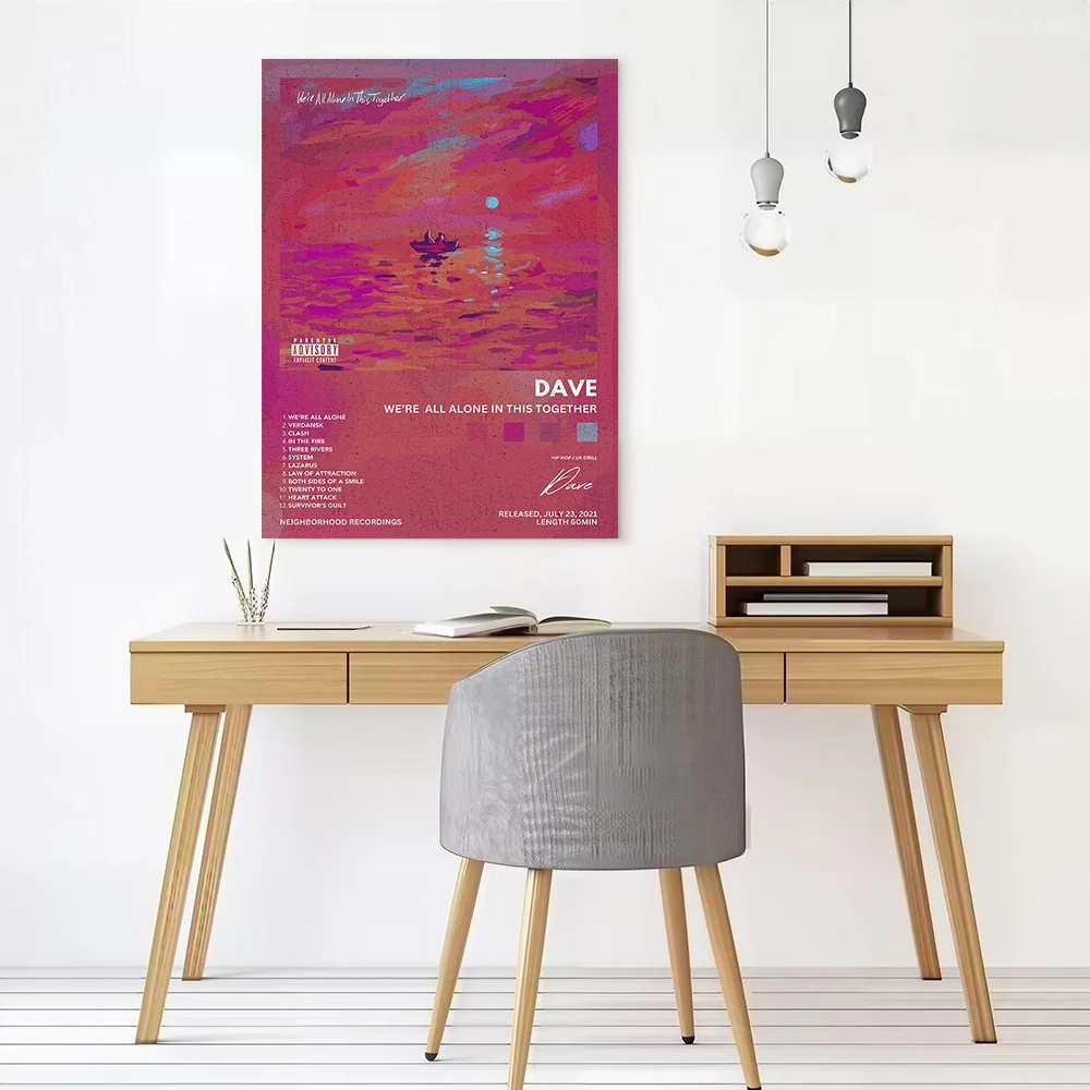 Dave - We're All Alone Together Album Canvas Poster Customizable Pictures Wall Art Canvas Painting for Interior Decoration Room