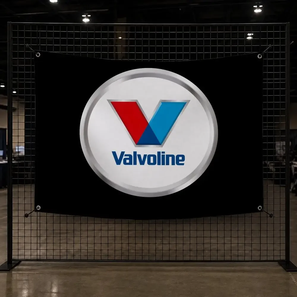 V-valvoline Racing Car Modification Flags Interior Wall Hanging Background Art Banner Bedroom Living Room Outdoor Party Decor