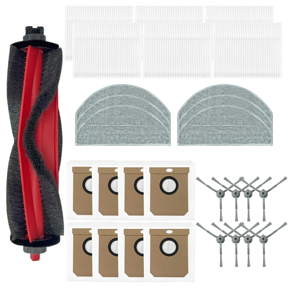 1 Set For Deerma S30 / For DEM-S30 Robot Vacuum Cleaner Main Side Brush Filter Mop Cloth Kit Vacuum Cleaner Replaces Accessories