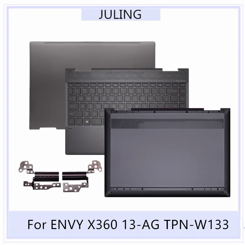For HP ENVY X360 13-AG TPN-W133 Laptop LCD Back Cover Top Case/Used US Palmrest/Housing Cover Bottom Case/Hinges/Camera