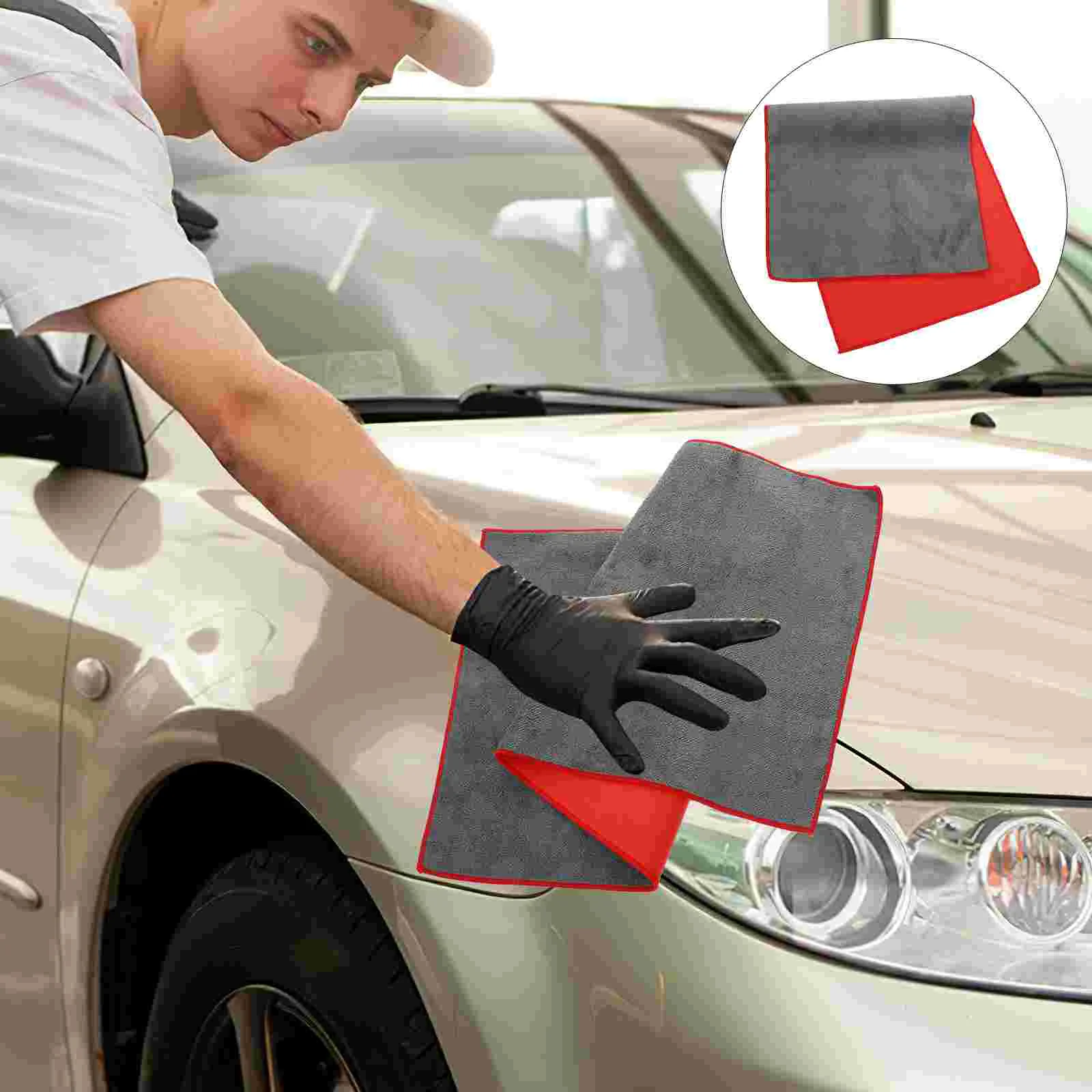 2 Pcs Car Drying Towel Wash Towels Super Absorbent Microfiber Cleaning Water-based for Suede Cloth Cars