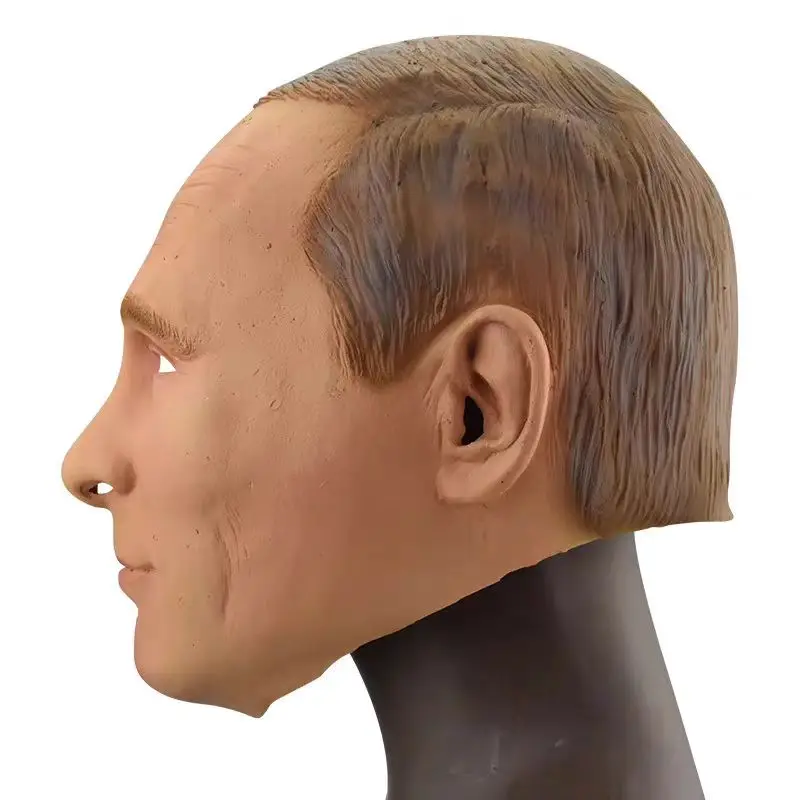 Putin Mask for Halloween realistic Face, Full Head Russian President mask Funny Cosplay Party Costume Prop, Adult/Kid