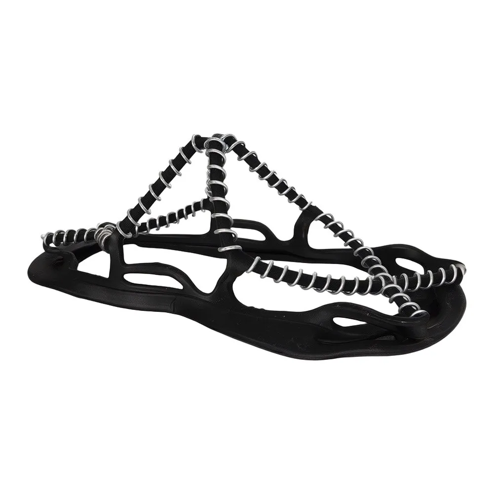 Anti-Slip Silicone Shoe Cover with Manganese Steel Spring Loops Designed for Icy Surfaces and For Snowy Terrain