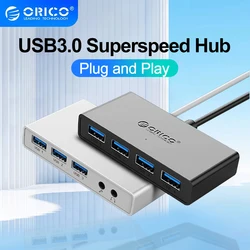 ORICO 4 Port USB 3.0 Splitter USB HUB With Micro USB Power Port Multiple High Speed OTG Adapter for Computer Laptop Accessories