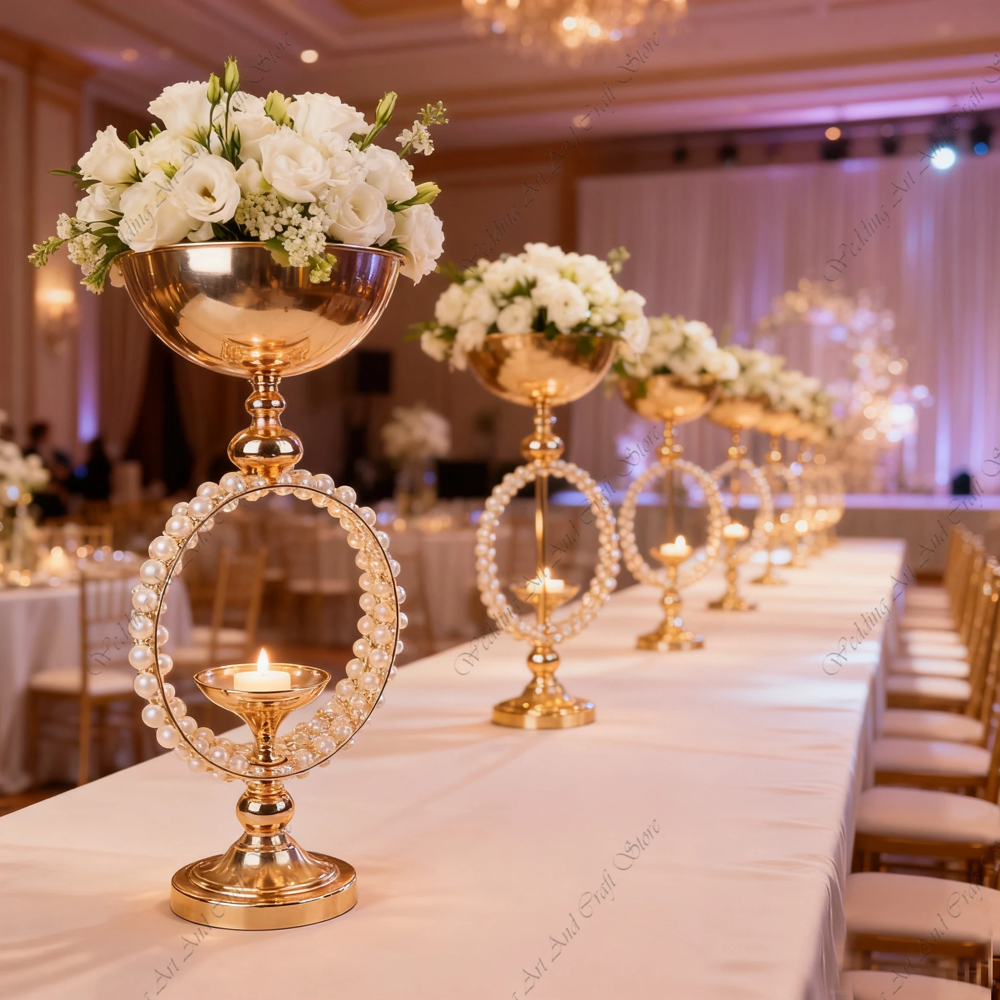 

10 шт. 58-85 см современный золотой свадебный центральный акриловый подсвечник подставка для цветов железная настольная ваза для цветочной арки ivy501